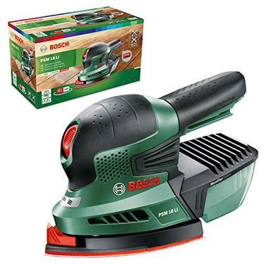 Bosch Home and Garden Bosch Cordless Multi-Sander PSM 18 LI (without battery/charger, 18 Volt system, in a box), Green on Sale